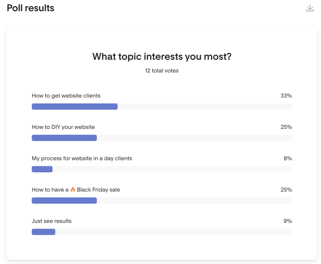 poll audience goal setting